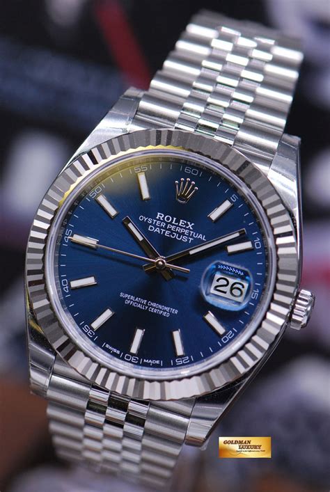 rolex oyster perpetual datejust blue face fake|rolex oyster perpetual datejust 41.